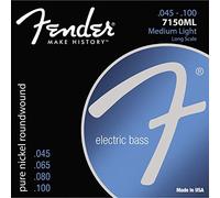 Fender Original 7150 Bass Strings, Pure Nickel, Roundwound, Long Scale, 7150ML .045-.100 Gauges, (4)