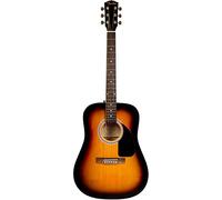Fender Paquete de guitarra acústica de 6 cuerdas, derecha, Sunburst