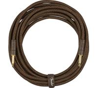 Fender Paramount - Cable de instrumento acústico, recto/recto, marrón, 5,7 m
