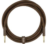 Fender Paramount Cable para Guitarra Acústica Jack Marrón | Cable profesional para instrumentos de cuerda, conector jack, diseño marrón, guitarra acústica, alta fidelidad