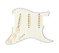 Fender Partguard Strat PickGuard Strat de STRAT FAT 50's - S/S/S - Pergamino Blanco
