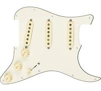 Fender PickGuard Strat de Pre-cableado Strat Vintage sin ruido - S/S/S - Pergamino Blanco