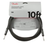 Fender Professional 3M/10ft Straight Instrument Cable Black