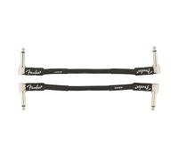 Fender Professional Series Cable Patch Guitarra í ngulo/í ngulo 6in x2 | Cables de conexión angulares de 6 pulgadas, listos para pedaleras, paquete de 2, conectores jack de 1/4" niquelados