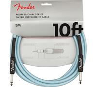 Fender Professional Series Tweed Instrument Cable, 10', Daphne Blue