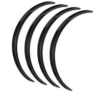 Fender Protector Embellecedor arco cejas para rueda coche, tira labios, guardabarros para VW para Golf para Sagita para Caddy para Passat para Polo Guardabarros Coche(4Pcs-Glossy Black)