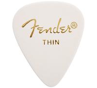 Fender Púas clásicas de celuloide para guitarra con forma 351, blanco, finas, paquete de 144
