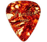 Fender Púas clásicas de celuloide para guitarra con forma 351, carcasa de tortuga, delgada, paquete de 144