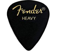 Fender Púas de guitarra clásica de celuloide con forma 351, negro, pesado, paquete de 144