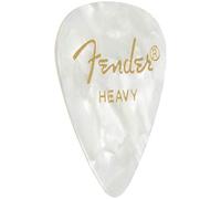 Fender Púas de guitarra de celuloide premium en forma de 351, moto, color blanco, pesado, paquete de 144