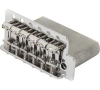 Fender Puente Trémolo Stratocaster Cromado con Silletas Estampadas | Puente de repuesto para Stratocaster de la serie Standard, trémolo de estilo vintage de 2006 en adelante