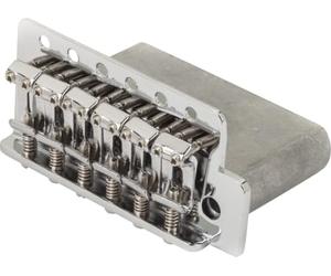 Fender Puente Trémolo Stratocaster Cromado con Silletas Estampadas | Puente de repuesto para Stratocaster de la serie Standard, trémolo de estilo vintage de 2006 en adelante