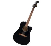 Fender Redondo CE Guitarra Electroacústica Dreadnought Negra | Afinador y pastilla incorporados, serie California, lecciones virtuales gratuitas