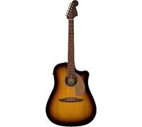 Fender Redondo Player Acoustic Guitar, Walnut Fingerboard, Gold Pickguard, Sunburst