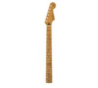 Fender Satin Roasted Maple Stratocaster Neck, 22 Jumbo Frets, 12", Maple, Flat Oval Shape