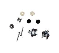 Correa de seguridad para guitarra Fender y botones cromados, accesorios incluidos.