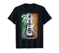 Fender St. Patrick's Day Electric Guitar Irish Flag Backdrop Camiseta