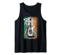 Fender St. Patrick's Day Electric Guitar Irish Flag Backdrop Camiseta sin Mangas