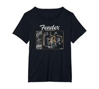 Fender Stratocaster Guitar Diagram Camiseta, Mujer Tallas Grandes, Negro, 5XL Grande