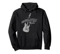 Fender Stratocaster Sparkling Guitar Vintage Poster Sudadera con Capucha, Unisex para Adultos, Negro, L