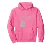 Fender Stratocaster Sparkling Guitar Vintage Poster Sudadera con Capucha, Unisex para Adultos, Rosa Brillante, XL