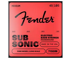 Fender SubSonic 7150M Bass Strings Pure Nickel Long Scale Gauges .045-.105 (4)
