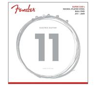 Fender Super 250 Guitar Strings for Electric Guitar, Nickel Plated Steel, Ball End, 250M Gauges .011-.049, (6)