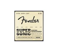 Fender Super 250 Guitar Strings, Nickel Plated Steel, Ball End, 250XS Gauges .008-.038, (6)