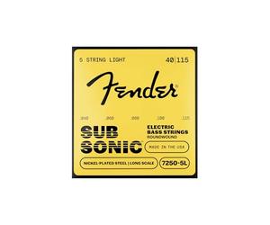 Fender Super Bass 7250-5L Cuerdas de Bajo 5 Cuerdas Acero Niquelado | Cuerdas bajo 5 cuerdas, escala larga, acero niquelado, brillante superior