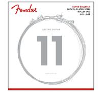 Fender Super Bullet® Strings for Electric Guitar, Nickel Plated Steel, Bullet End, 3250M Gauges .011-.049, (6)