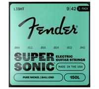 Fender 150L 9-42 3 Pack Cuerdas para guitarra eléctrica