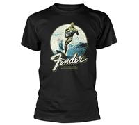 Fender 'Surfer' (Negro) Camiseta - ¡NUEVO Y OFICIAL