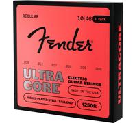 Cuerdas de guitarra Fender 1250 Ultracore™, acero niquelado, extremo de bola, calibres 1250R .010-.046, (6) pack de 3