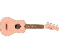 Fender Venice - Ukelele soprano, diapasón de nogal, color rosa