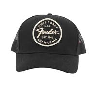 Fender© West Coast Trucker Hat, Color Negro, Talla única