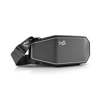 Fender x Teufel ROCKSTER Cross - Altavoz Bluetooth Portátil Potente para Exteriores Resistente al Agua IPX5, 28 Horas autonomía, transmisión de música inalámbrica, Power Bank - Steel Black
