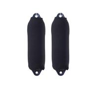 FENDRESS Pack De 2 Fundas para Defensa Náutica Tipo F con Tejido Acrílico Transpirable Y Protección UV para Barco Ajuste Elástico Antimoho Y Alta Resistencia Marina (Negro, F1)