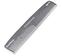 Fendrihan Peine de doble diente de metal resistente para peluquería (6,6 pulgadas)