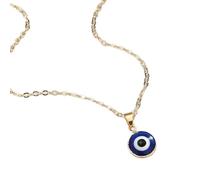 Feng Shui Accesorios para niñas Collar contra el Mal de Ojo para Mujeres y niñas, Plata de Ley 925 Collar con Colgante contra el Mal de Ojo Azul Marino Profundo Gargantilla de Cristal con Ojo Azul