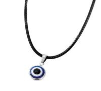 Feng Shui Accesorios para niñas Collar contra el Mal de Ojo para Mujeres y niñas, Plata de Ley 925 Collar con Colgante contra el Mal de Ojo Azul Marino Profundo Gargantilla de Cristal con Ojo Azul
