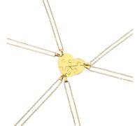 Feng Shui Accesorios para niñas Collar de Pieza de Rompecabezas de Plata de Ley 925 para Mujeres y Hombres, Collar con Colgante de Rompecabezas de corazón de Amor 2/3/4/5/6 Piezas, Collar de
