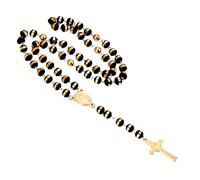 Feng Shui Accesorios para niñas Collar de Rosario religioso de Plata de Ley 925 para Mujeres y Hombres - Rosarios católicos escapularios Largos Cuentas para Hombre Collares con Colgante Cristiano