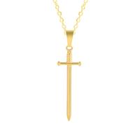 Feng Shui Accesorios para niñas Collar gótico de Plata de Ley 925 Collar de Espada para Hombres, Collar de Katana con Colgante de Espada Vintage - Collar de Daga con circonita Brillante para Mujeres,