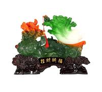 Feng Shui Adornos Adornos Escultura Adorno de repollo para atraer Riqueza y Buena Suerte Escultura Feng Shui para traer Riqueza y Buena Suerte Colección de Regalos Adornos Feng Shui, Grande,
