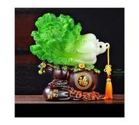 Feng Shui Adornos Adornos Escultura Adornos de repollo Chino, Estatua de Fengshui para la Riqueza y la Suerte, Escultura de símbolo de Suerte, Adorno de Escritorio de Resina para el hogar Oficina