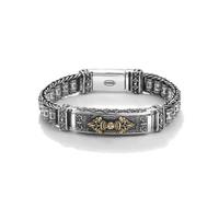 Feng Shui Bracelets for Men and Women, 925 Sterling Silver Tibetan Buddhist Wealth Amulet with Six-Character Mantra