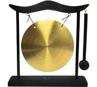 Feng Shui Brass Gong Desktop Zen Art for Fortune + Free Red String Bracelet