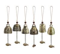 Feng Shui Chimes, 6 campanas de Feng Shui, campanas de Fengshui, campanas de viento, campanas de bendición, campanas de viento, campanas de bruja, campanas de viento para el jardín de casa, colgantes
