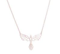 Feng Shui Collar de Origami de Fénix, Collar geométrico, alas de Animales, Adornos de pájaros voladores