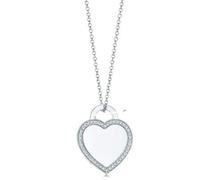 Feng Shui Collar de Plata de Ley 925 con Forma de corazón, Llave de Oro Rosa, Atractivo y Elegante, joyería Mundial